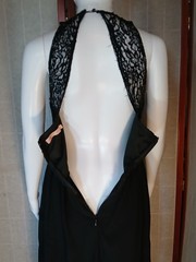 Mujer Moderna Size Medium Black Evening Dress Sequin Beaded Waist Sparkled Top