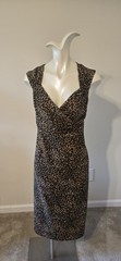 Pinup Couture Leopard Wiggle Dress 2X Retro Rockabilly Pin Up Pencil Made USA