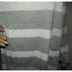 Merona Size Small Dress Striped Gray/White lightweight hoodie cover up hooded