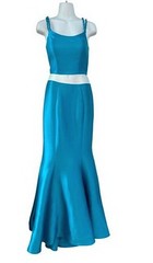 Blush Prom By Alexia Ocean Blue 2 Piece Embellished Straps Gown Size 4 $299