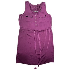 Purple Apartment 9 Silky Sleeveless Dress with Rounded Hem Size medium