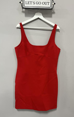 Le&rsquo; AL.X Dress Womens XL Red Ruby Bodycon Mini Sleeveless Scoop Neck Lined