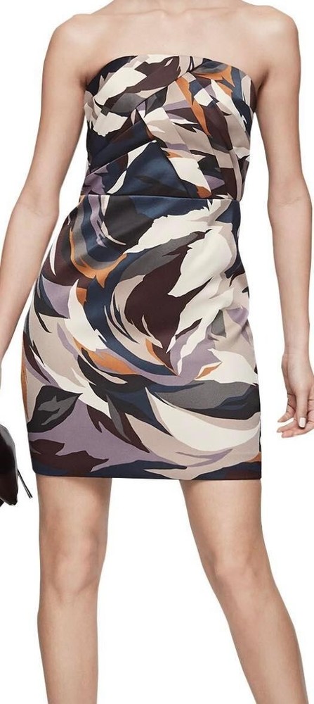 [Great Value]Reiss Juna Printed Bustier Dress in US 4 (in dry clean garment bag)
