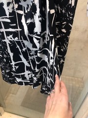 BCBG MAX AZRIA Black White Combo Adele Printed Wrap Dress M Medium $198