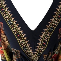 Boho Dress XL Summer Patchwork Fall 0X Dress Vintage Style Bohemian 14 Dress XXL