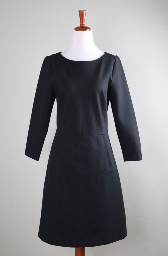 SPANX $168 Solid Black Ponte Stretch Classic Sheath Dress Size Medium