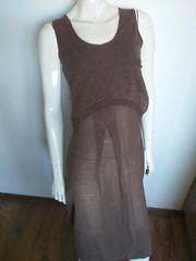 CREA CONCEPT brown sleeveless linen dress size 36 S