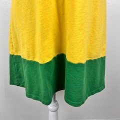 Everybody Everywear Dress Women Medium Yellow Collared Shirt Dress A-Line Green