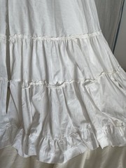 Gunne Sax Corset Puff Sleeve White Maxi Dress Size 5 FOR REPAIR/RESTORATION