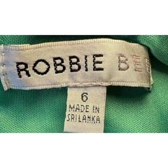 Robbie Bee Dress Women&rsquo;s Size 6 Green Sleeveless Lined Pull On Back Tie Pleated