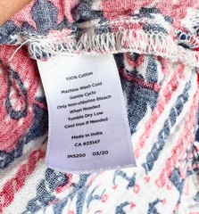 Talbots Dress Oversized Tunic XS Red White & Blue Ships Anchors Cruise Nautical