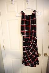 Nine West One‑Side Ruched Color block Dress Black Red White Size 6