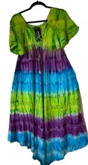 SAKKAS WOMEN&rsquo;S FREE SIZE Midi EMBROIDERED KAFTAN DRESS COVER-UP Resort Vacay