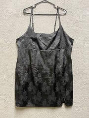 Wild Fable Dress Womens 1X Black Sleeveless Floral Lined Stretch Plus Size