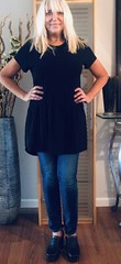 Anthropologie Dolan Tunic Dress Black Asymmetrical Blended Fabric Layered SZ L