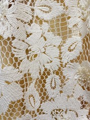 Self Portrait Yellow lace flowered sleeveless round-neck evening Dresses
