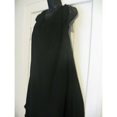 Women&rsquo;s Dress by Evan Picone Size XL? Black, Maxi, partly Sheer. ck measurements