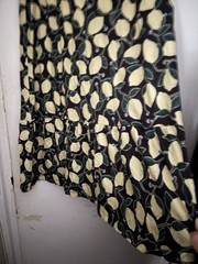Gudrun Sjoden 100% cotton jersey lemon flounce dress S may fit M L XL OS