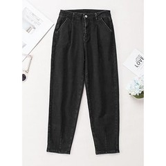 EVALESS Womens Baggy Jeans High Waisted Stretchy Boyfriend Barrel Denim Ankle