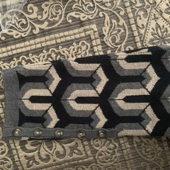 Hatley Dress Large Knit Blend. Black/tan Geometric. Cottage Core Academia