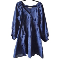 *Hale Bob Size Large Dress Cottagecore Milkmaid Balloon Sleeve Smocked Waist NWT