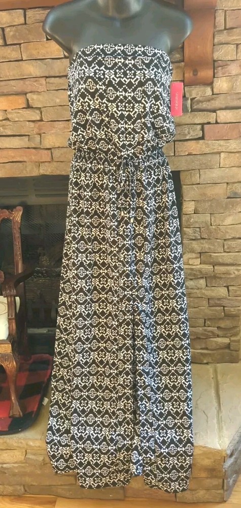 Dress Size S Long Halter Strapless Elastic Back Vacation Sexy Xhilaration