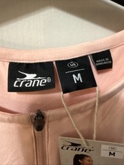 Crane Athletic Dress Womens Medium Pink Sleeveless Zip Front Built In Shorts New