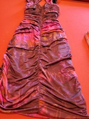 Boston Proper Ruched Mini Dress Multicolor Abstract Bodycon Stretch Sz 2