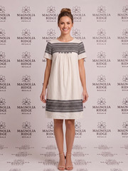 Madewell Cabana Jacquard Shift Dress F0100 – S $158 Ivory Black