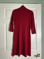 Black Label Evan-Picone Red Sweater Dress XS Cowl Neck Cozy Knit Fall Winter