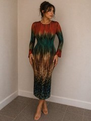 Petit Pois Xlg Multi Animal Print Colorful Dress