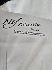 NY Collection Plus Size Colorblocked Dress Women&rsquo;s 16W White/Black Zip Closure