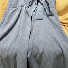 SheIn Women’s M 6 Short Sundress Square Neck Slate Blue Ruffle Straps