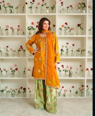 Pakistani dresses 2025 embroidered suit, festive wear, cool vibe fit chic design