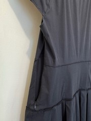Miu Miu 2006 Archival Black Pleated Drop-Waist Midi Dress It 42 US S Y2K Prada V