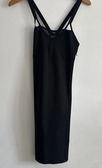 Whistles Black Bandage mini midi Dress size UK 10 excellent