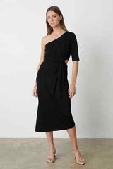 VELVET By Graham & Spencer Cailin Cut Out One Shoulder Dress S $218 F5