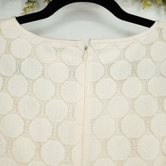 Ali Ro Dot Lace Knot-Front Sleeveless Off White Dress Size 6 NWT