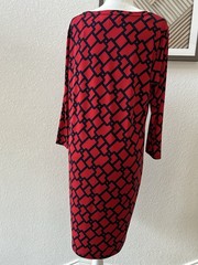 Michael Kors Dress XL Classic Pattern Flattering Stretch Fit Knee Length EUC