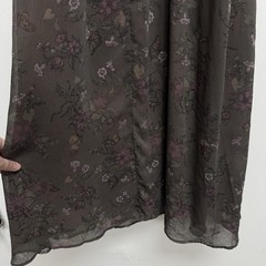 Disturbia Arnora Chiffon Lace Insert Midi Dress Womens US 6 Brown Floral Goth