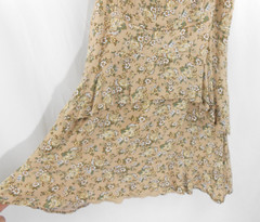 Altar&rsquo;d State Womens L Beige Yellow Flower Print Layered Lined Tank Dress
