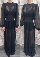Michal Negrin Elegant Full length Black dress Size – L – NWT