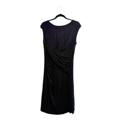 Kut From The Kloth Black Wrap Front Midi Dress 10 Made In The USA Preppy Classy