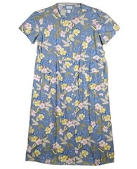 Jennifer Moore Women Size 1X Tropical Button Front Midi Patio Dress W/Flaws