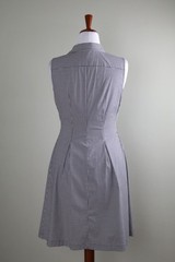 TALBOTS $128 Gingham Check Sleeveless Cotton Shirt Dress Size 10 Petite