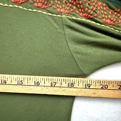 Uncle Frank Embroidered Bell Sleeve Boho Knit Dress S Small Olive Green