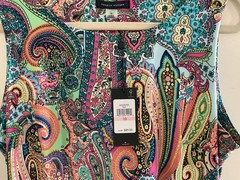 Tommy Hilfiger NWT $89 Paisley Shift Dress Sleeveless Chic 100% Polyester Sz 10