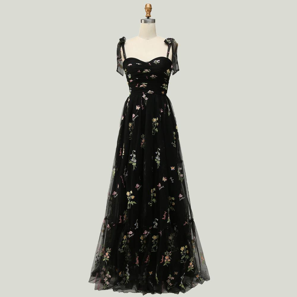 New Spaghetti Straps Party Floral Dresses Sexy Backless Floor Length Beach Dress