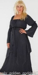 gray dress peasant layer renaissance S M L XL 1X 2X OS ONE SIZE SEXY