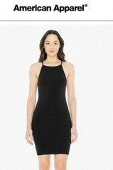 American Apparel Black Mini Tank Dress Small Bodycon Indie Sleaze Vintage Y2K